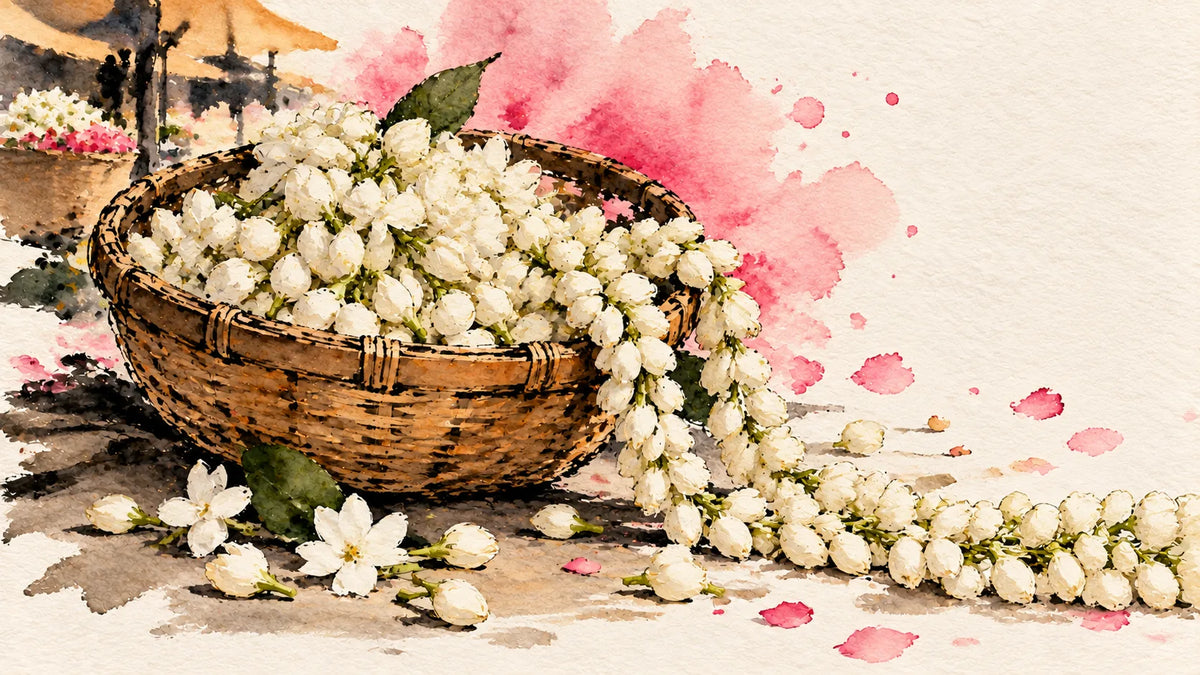 A basket of mallige jasmine