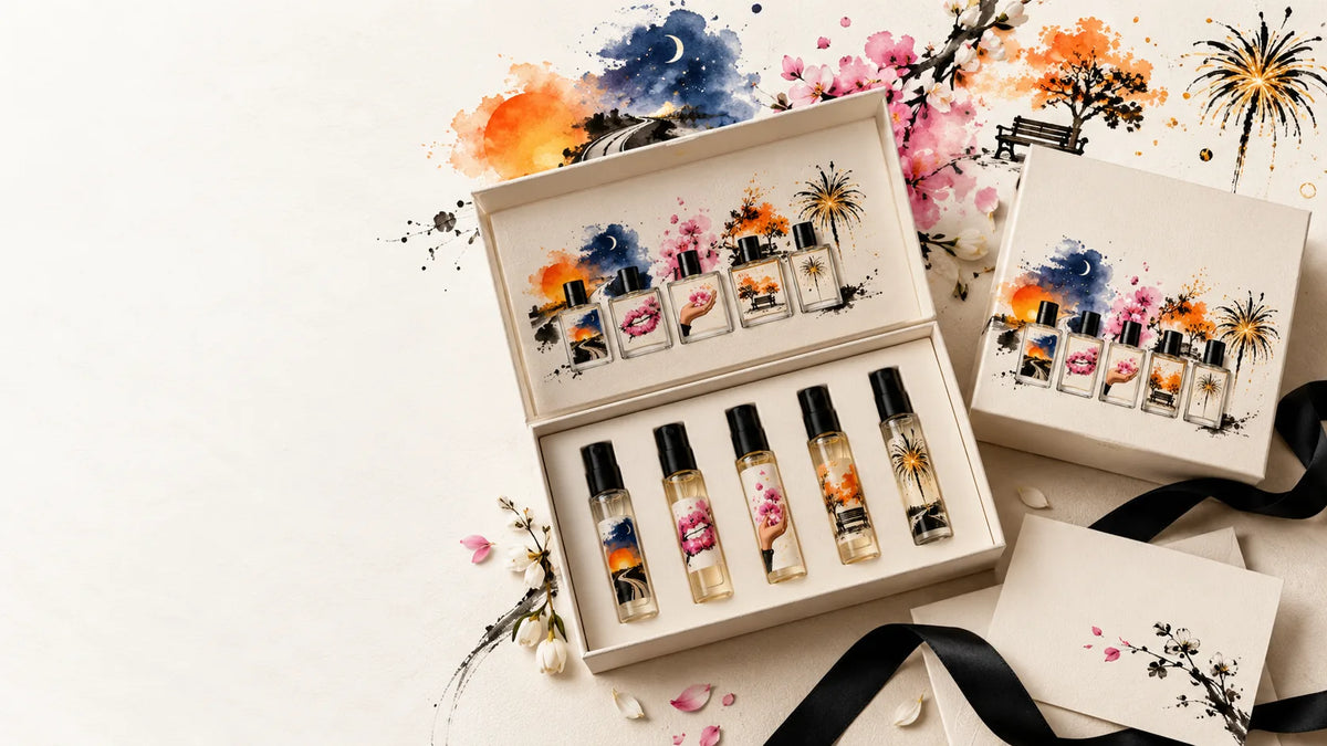 Kathe Pustaka gift box with five vials