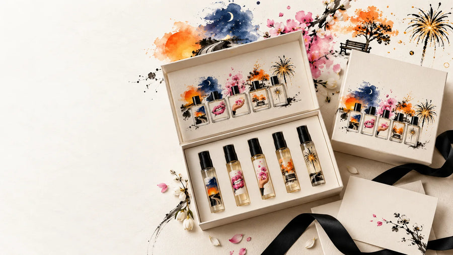 Kathe Pustaka gift box with five vials